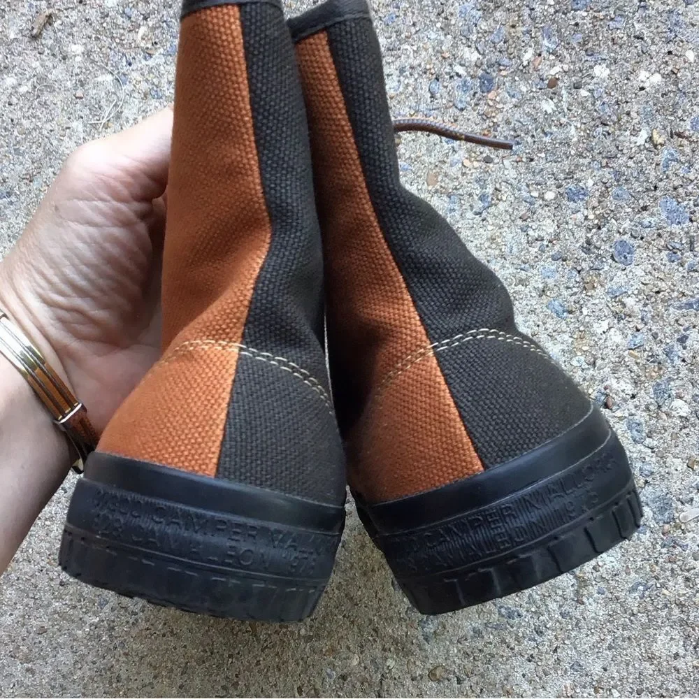 RARE CamperLab Mallorca 1975 Brown and Orange Twins Hi Sneakers